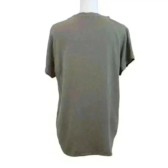Cloth & Stone Olive Army Green Gray V Neck T-Shirt Size Large - Picture 5 of 6